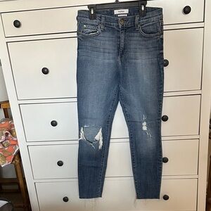 Pistola Women's Blue Distressed Ankle Jeans